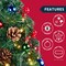 24" Prelit Tabletop Christmas Tree with Tree Skirt and Decoration Kits, 50-Count Lights pre-Lighted Artificial Mini Christmas Tree for Christmas Tabletop décor
